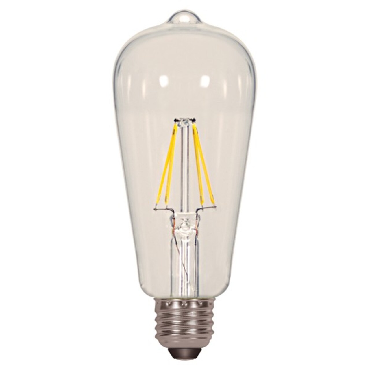 Satco S9581 6.5W Antique Filament LED 2700K ST19 E26 Light Bulb - 60W equiv.